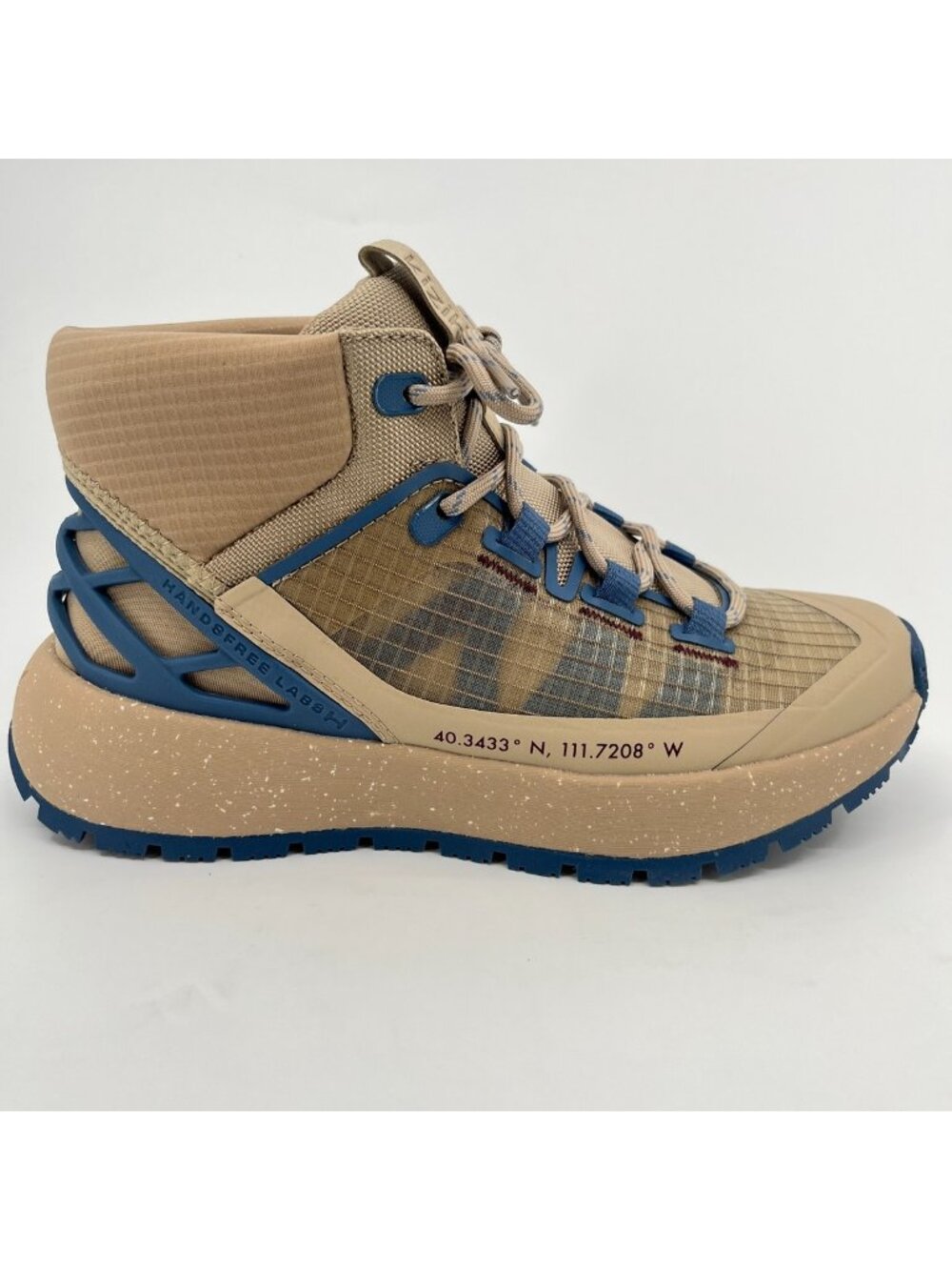 Kizik Wasatch Mid Womens Size 6D Brown Blue Outdoor Hands Free Hiking Boots